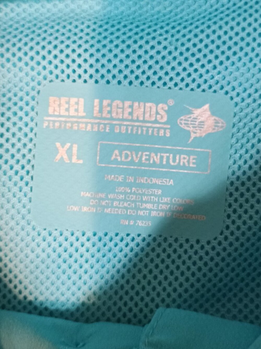 Reel Legends/Fishing Shirt/Womens XL Blue Coastal Gorpcore Vented Performance To - Picture 2 of 8